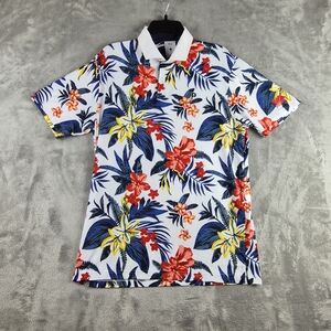 Puma Floral Polo Shirt - Red, Yellow, Blue